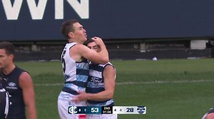 Jezza gets one back right before half-time. | AFL