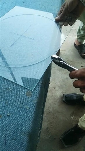 Wall Clock Glass Perfect Cut!#GlassCutting #WallClockRepair #DIYShorts #shortsfeed