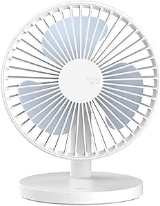 USB Desk Fan, 7inch USB Power Fan Rechargeable Ultra-Quiet Third Gear Speed Mini Fan for Office Desktop