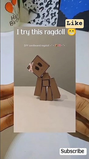 cardboard ragdoll Tutorial 🦋#diy#paperdoll #tutorial #ragdoll #craft #fy #trend #asmr
