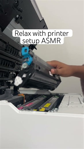 Relax with the satisfying sounds of setting up a printer 🖨️✨ Clicks, paper sliding #ASMR