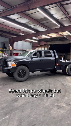He’ll spend 10 grand on some wheels but won’t buy a lift kit #Truck #Diesel