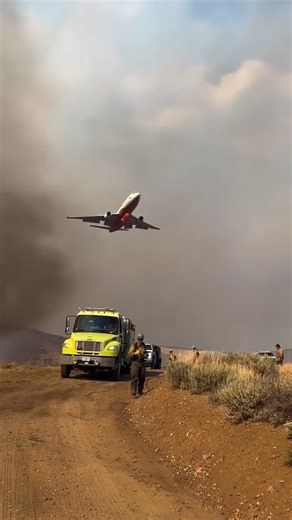 10 Tanker Air Carrier on Instagram: "A big shout out to the engine crews! We’re proud to serve and support all of your hard work. 🎥: @lasvegas.engines #10_tanker #readytoserve #wildfireseason #aerialfirefighting #enginecrew #firefighters #avgeek"