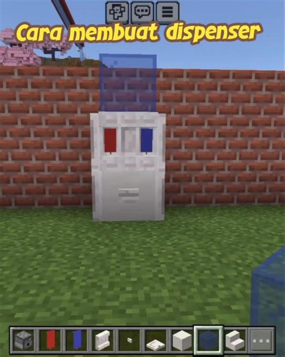 Cara membuat dispenser #minecraft #fypシ