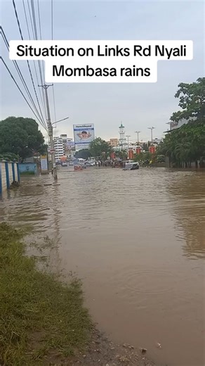 Heavy Rains Disrupt Links Road in Nyali, Mombasa