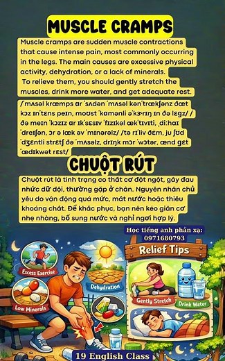 "Chuột Rút" tiếng Anh là gì? #vocabulary #19english #studywith #hoctienganh #study