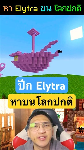 🪰หาปีก Elytra บนโลกปกติได้!🌍ในมายคราฟ✨