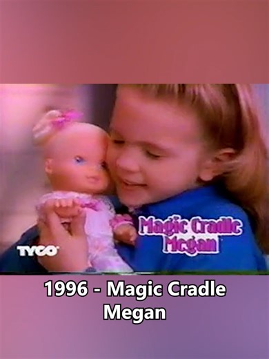 1996 - Magic Cradle Megan Commercial - theVHSfiles Digitized from VHS, this 1996 Magic Cradle Megan commercial taps into the mid-’90s toy craze era, when interactive dolls and nurturing playsets dominated kids’ TV advertising. With soft lighting, enthusiastic child reactions, and that unmistakable “must-have” holiday push, the ad perfectly captures how toy brands marketed imaginative roleplay and realism to young audiences during the decade’s peak toy boom. #retrocommercials #theVHSfiles #VHS #M