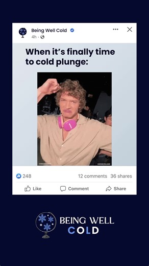 When it’s finally time to cold plunge 🕺❄️ #ColdPlunge #ColdExposure #BeingWellCold #ColdTherapy #ColdThatMeansSomething #WellnessThatWorks