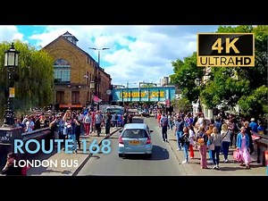 London Bus Ride, Route 168, Double Decker, 4K Virtual Tour.