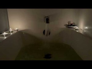 hot steamy bathtub filling asmr | candlelit bath sounds for sleep & relaxation