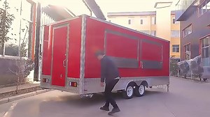 Fully Catering Equipped Food Truck Hot Dog Food Cart USA Customized Food Trailer With Full Restaurant Kitchen Equipment