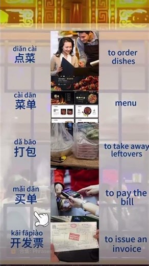 Sound Like a Local: 10 Must-Know Chinese Restaurant Phrases 🥢 #LearnChinese #Mandarin #Shorts