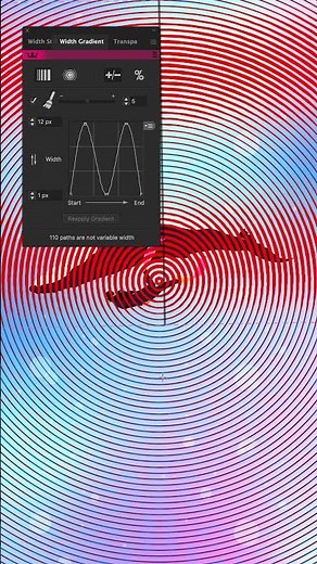 How to use the Width Gradient tool