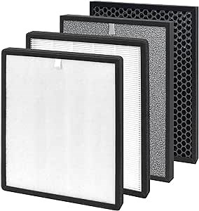 HSP001 True HEPA Replacement Filters Compatible with HATHASPACE Smart HSP001 air machine 4 Stages Filtration,2 True HEPA Filters & Pre-Filters + 2 Cold Catalyst & Activated Carbon Filters(2 Sets)