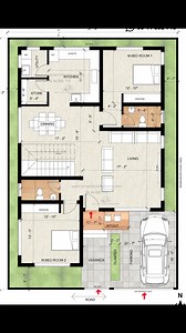 37' x 55' South facing floor plan #floorplans | Sri Vari Architectures