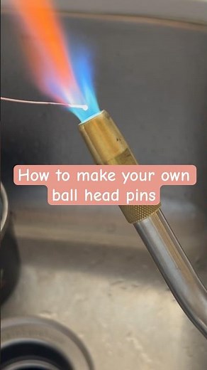 How to make your own ball head pins with a torch #jewellery #jewelrymaking #shorts