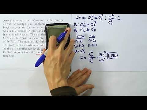 The F Test, Comparing Two Variances, Problem 3