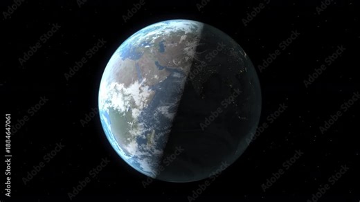 Location and map of Myanmar on the surface of the earth at nighttime.