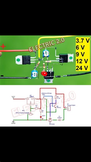 19K views · 138 reactions | Schematic All in one auto cut off battery charger #Scheme #schematicdesign #diyelectronic | Electric 2.0 | Facebook