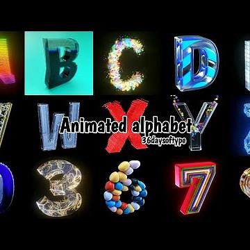 3D Animated alphabet a-z || 36_days_of_type a-z