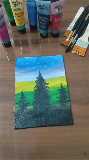 Easy acrylic painting ideas for beginners #paintingtechniques #acrylicpainting #paintingtutorial