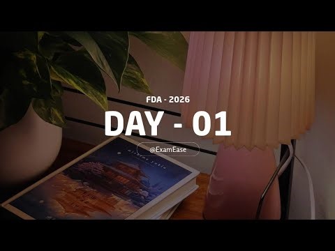 FDA Day-1 Syllabus | Study Plan | Important Topics Explained | ExamEase