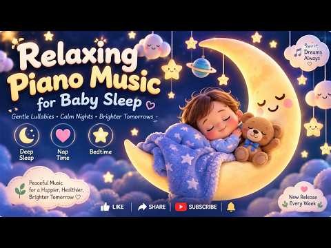 3 Hours Relaxing Piano Music for Baby Sleep 🎵 Gentle Lullabies | Nap Time & Bedtime #splashtuneskids