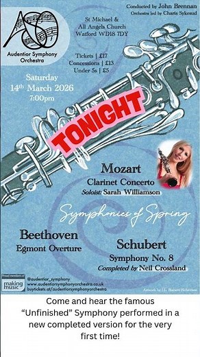 Schubert’s famous Unfinished Symphony performed in a new completed version for the very first time!