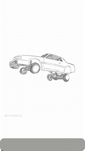 How to draw a lowrider car. #lowrider #drawing #slab #howto #fyp #viral #blackartist #artfuldrawing #reels #carshow #art