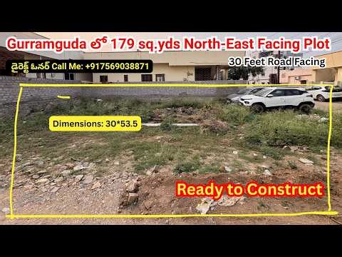 Commercial Plot for Sale in Hyderabad | North-East | 179 Sq Yards | Rs: 47000/- sq. yd