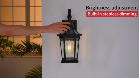 VIANIS Motion Sensor Outdoor Wall Lantern, Black Waterproof Dusk to Dawn LED Exterior Wall Sconce, Anti-Rust Aluminum Modern Outside Porch Light Wall Mount for House, Garage, Entryway 2 Pack