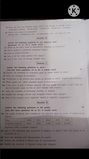 Class 11 Economics SVS Paper 2025 | GSEB Commerce English Medium | Maurya Classes 40