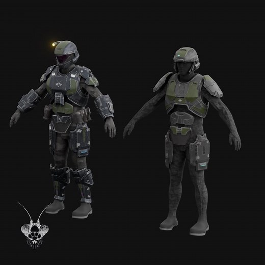 Halo Reach ODST and Marine Armor File With Halo Reach ODST Helmet Set - Etsy