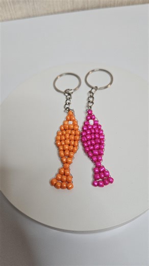 Handmade Beaded Fish Keychain Pair | One for You One for Your Loved One - Etsy
