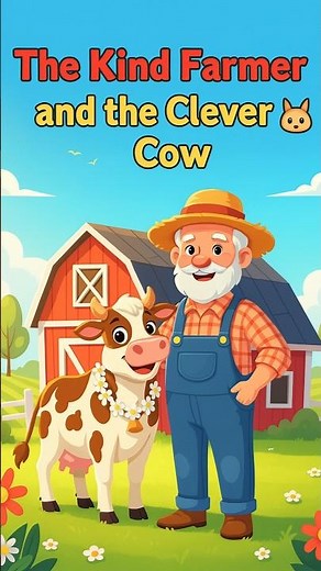 The Kind Farmer and the Clever Cow | English Moral Story For kids #cow #cartoon #englishstory
