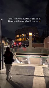 The Most Stunning Metro Station just opened in Rome after 12 years of Works ✨: 📍 Colosseo Metro Station (Via dei Fori Imperiali entrance) After 12 years of work, the station has opened to the public, revealing artifacts uncovered during the excavations. Ancient statues, ruins, and archaeological finds turn the space into a quiet underground museum, where modern design meets Roman history. ✨ Via dei Fori Imperiali, 00184 Roma #rome #roma #italy #metro #colosseum | Romesomuch