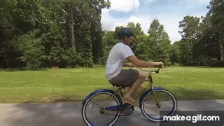 The Backwards Brain Bicycle - mechanism on Make a GIF