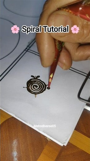 🌸 spiral TUTORIAL 🌸 #mehndikadesign #mehnditutorial #foryouシ #mehndiart #artistlife #viralshort #1m