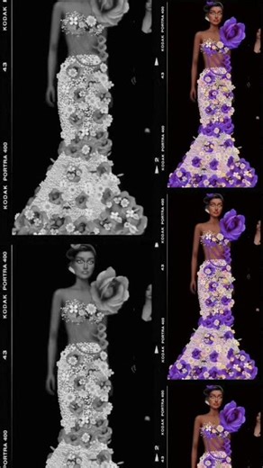 digital model ramp walk |purple gown #shorts #fashion #drawing #fashionrunway