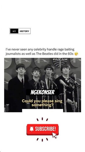 I've never seen any celebrity handle rage baiting journalist as well as The Beatles did in the 60s