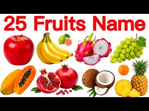 25 Fruits Name English and Hindi | फलों के नाम | Learn Fruits 🍎 | 25 Fruits English Hindi | Fruits 🍌