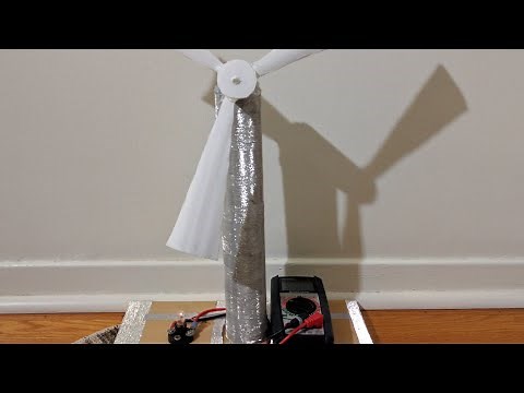 Comment fabriquer une simple éolienne? (Moteur électrique)| How to make a simple wind turbine? (12V)