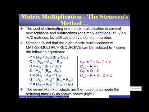 Recalling Strassens Formulas