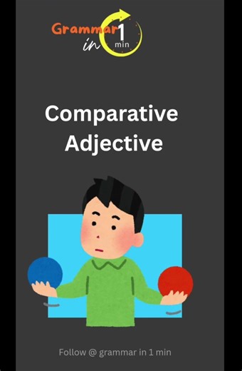 Comparative adjectives #learngrammar #learnontiktok #grammarhacks #englishlesson #fyp #learnenglish #test #speakenglish ##EduTok #learn
