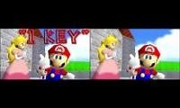 Mix of 2 videos from youtube : SM64 1 key TAS comparison