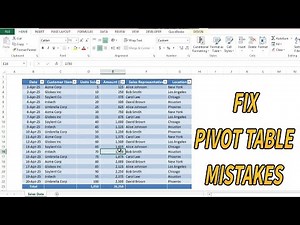 Pivot Table Mistakes (And How to Fix Them) l Microsoft Excel Tutorial l Learn Accounting Pro Studio