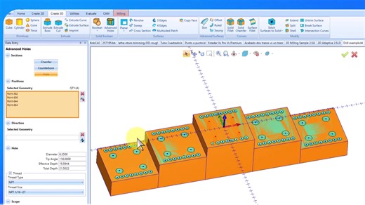 ✨ Experience the ease of hole design and programming like never before with BobCAD CAM! ️ Our Advanced Holes feature and Hole Recognition empower you to sketch and program drilling operations effortlessly. Transform your workflow in minutes! ⏱️ #BobCADCAM #InnovationUnleashed | BobCAD-CAM | Facebook