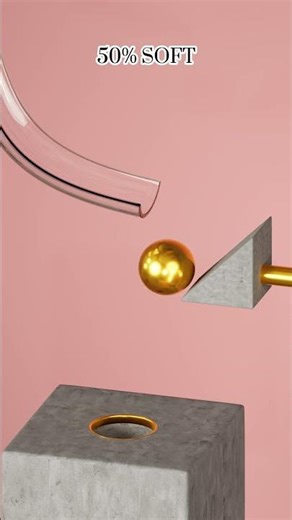 Soft Body Physics: The Shocking Difference 0% vs 100% Makes #simulation #shorts