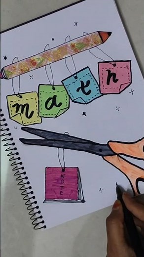 ✨ Creative Math Notebook Cover Design | Easy & Aesthetic Drawing Ideas for Students #frontpageideas